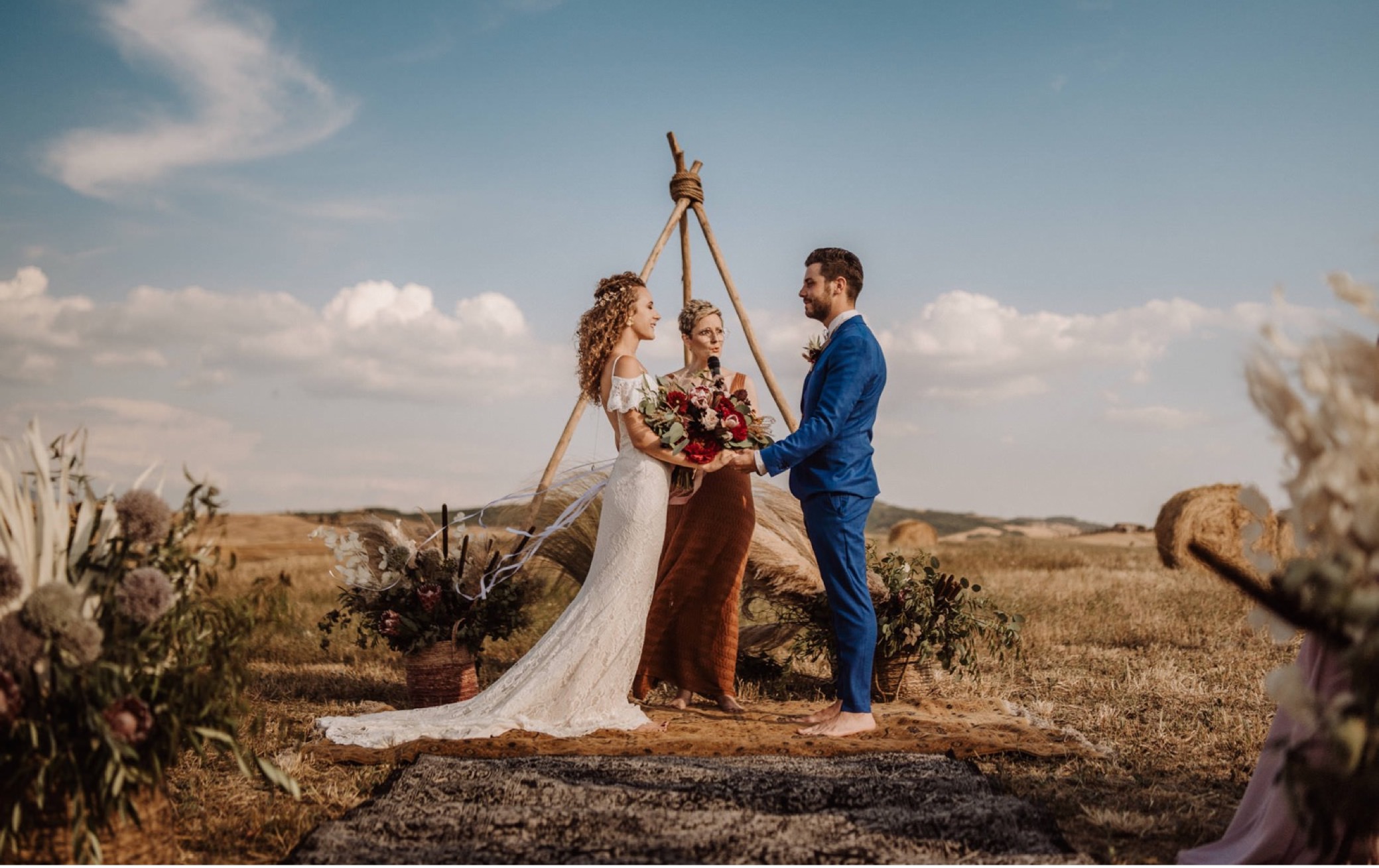 Romantic wedding in the Tuscan countryside